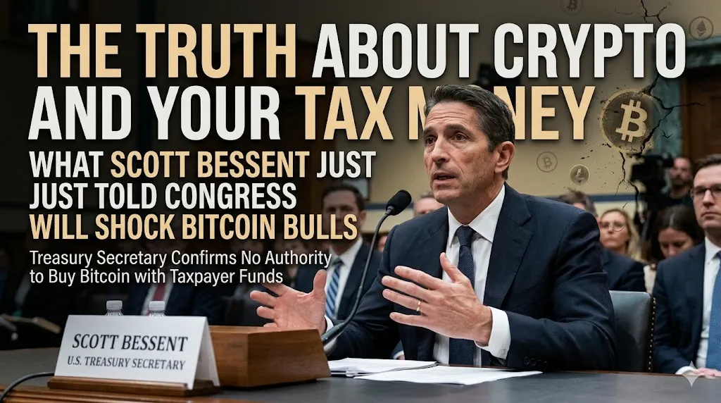 The Truth About Crypto and Your Tax Money — What Scott Bessent Just Told Congress Will Shock Bitcoin