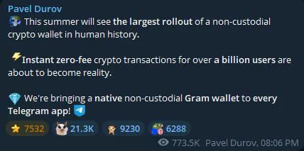 Pavel Durov brings fee-free Gram wallet to 1 billion Telegram users - 3