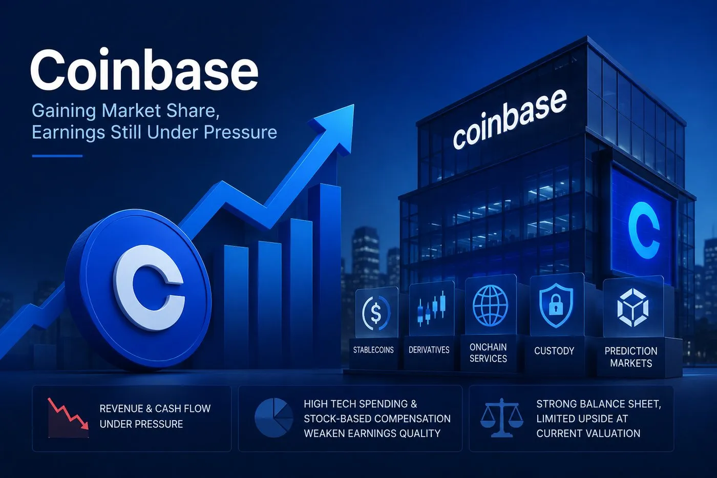 Coinbase Global (COIN) Equity Research Report - Market Share Is Rising, but Cash Earnings Still Trail the Platform Story