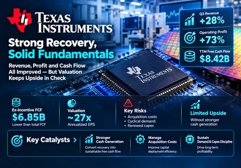 Texas Instruments Incorporated (TXN) Equity Research Report - The Recovery Is Strong but a 2.6 Percent Cash Yield Requires More